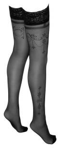 Hold-up Stockings Black 3 Cottelli LEGWEAR