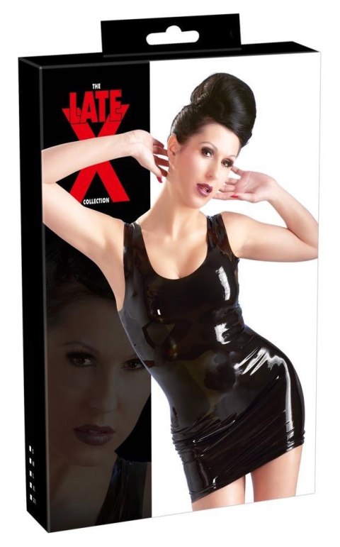 Sukienka lateksowa czarna Latex Mini Dress S Late X