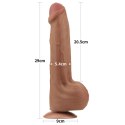 11.5'' King Sized Sliding Skin Dual Layer Dong Brown Lovetoy