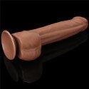 11.5'' King Sized Sliding Skin Dual Layer Dong Brown Lovetoy