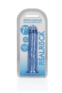 Żelowe niebieskie dildo z przyssawką waginalne i analne 20 cm RealRock