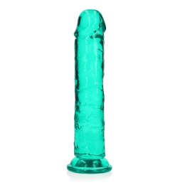 Żelowe zielone dildo z przyssawką waginalne i analne 22 cm RealRock