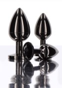 Butt Plug With Diamond Jewel M Black Taboom