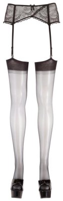 Pończochy do pasa czarne 8/4XL Cottelli LEGWEAR