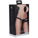 Dildo strap on - Silicone Ribbed Strap-On - Adjustable - Black Ouch!