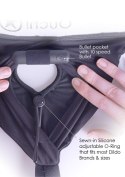 Vibrating Strap-on Thong with Adjustable Garters - XS/S Ouch!