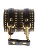 Studded Wrist Cufs Set Black Taboom