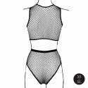 2 piece with crop top, pantie and fishnet structure. Le Désir