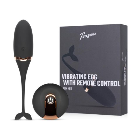 Luxurious Vibrating Egg w/ Remote Control - Black Teazers