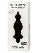 Korek analny 2w1 - wibrator analny czarny silikon 14 cm Adrien Lastic