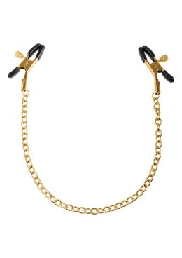 Stymulator-FF GOLD NIPPLE CHAIN CLAMPS Fetish Fantasy Gold