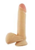 Dildo z wibracją rotacją pilot cyberskóra cielisty 17cm Boss Series Real